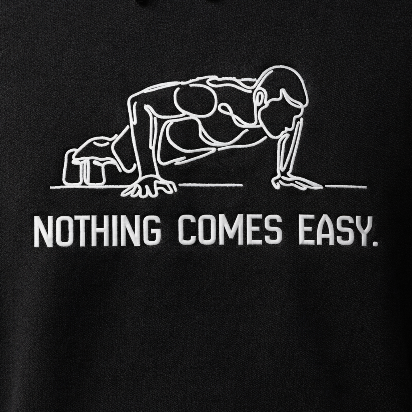 NOTHING COMES EASY Black Hoodie