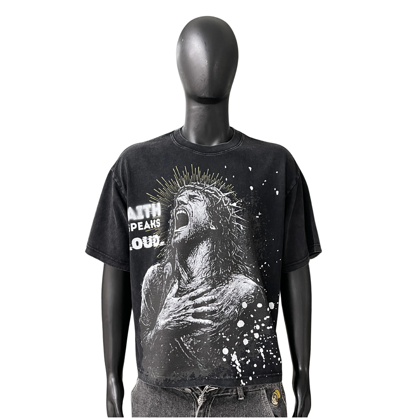 FAITH SPEAKS LOUD Heavyweight Pure Cotton T-Shirt