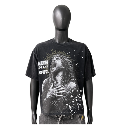 FAITH SPEAKS LOUD Heavyweight Pure Cotton T-Shirt