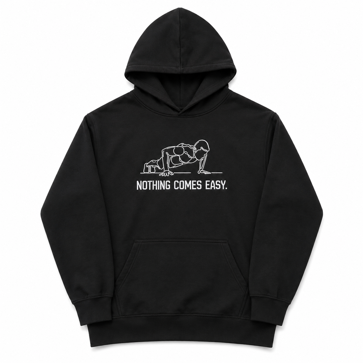 NOTHING COMES EASY Black Hoodie